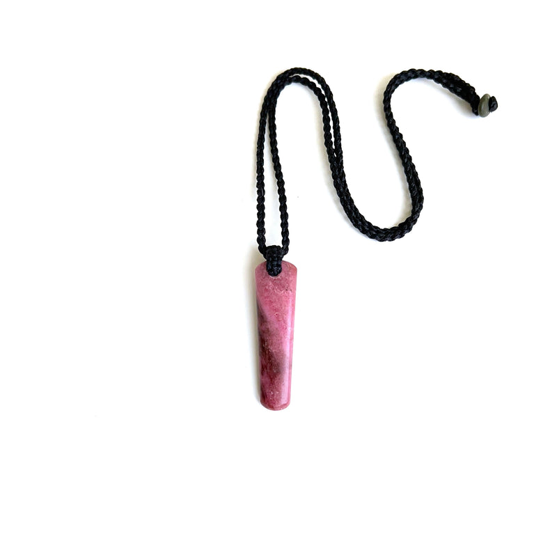 Rhodonite Bound Droplet Pendant