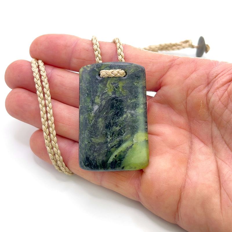 Pounamu (Serpentinite) Bound Pendant