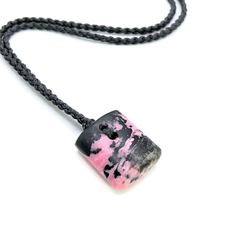 Rhodonite Droplet Pendant