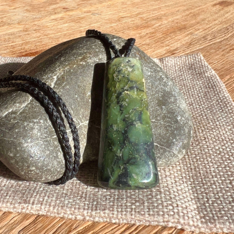 Pounamu (Serpentinite) Vial Pendant