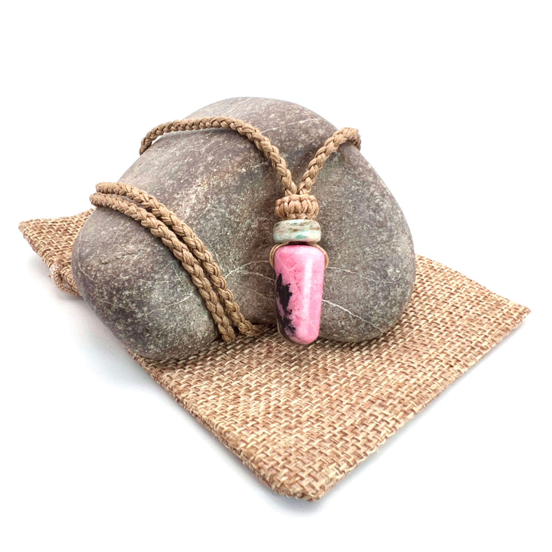 Rhodonite Vial Pendant