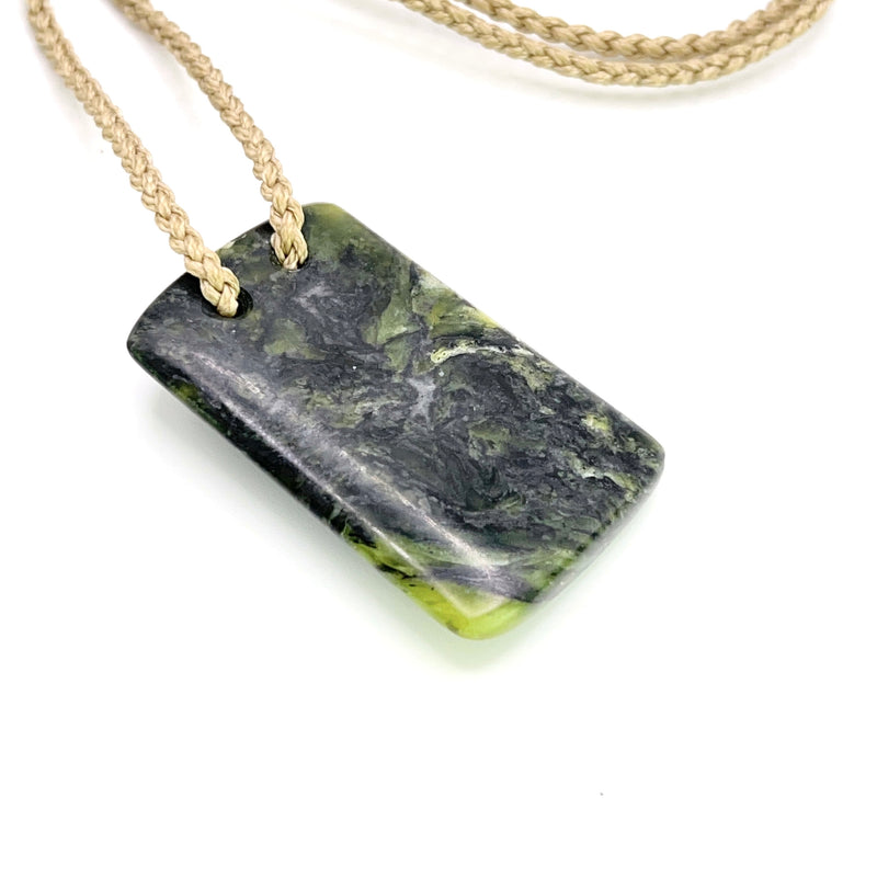 Pounamu (Serpentinite) Bound Pendant