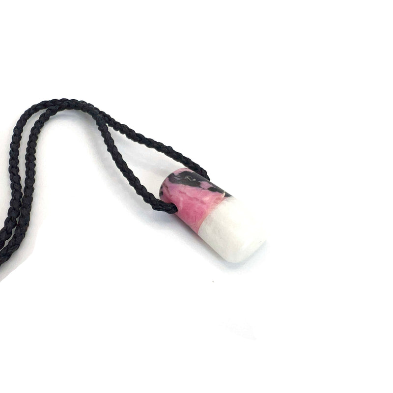 Rhodonite & Quartz Fusion Pendant