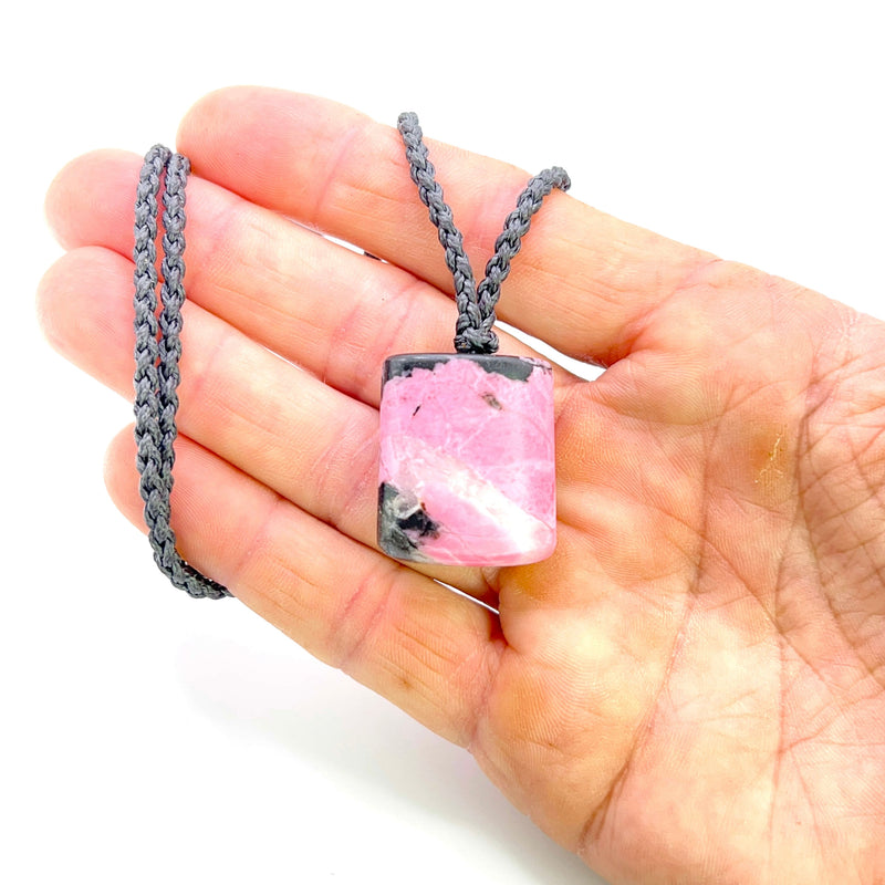 Rhodonite Droplet Pendant
