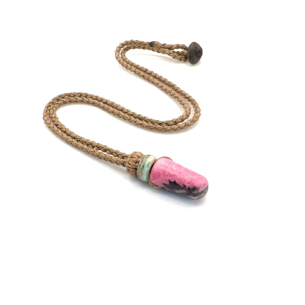 Rhodonite Vial Pendant