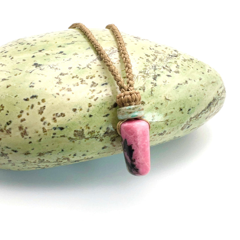 Rhodonite Vial Pendant