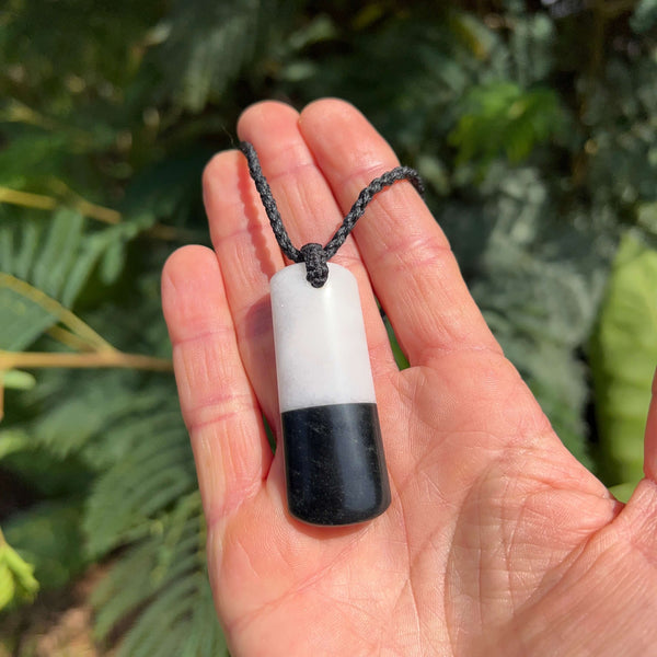 Quartz & Obsidian Fusion Pendant