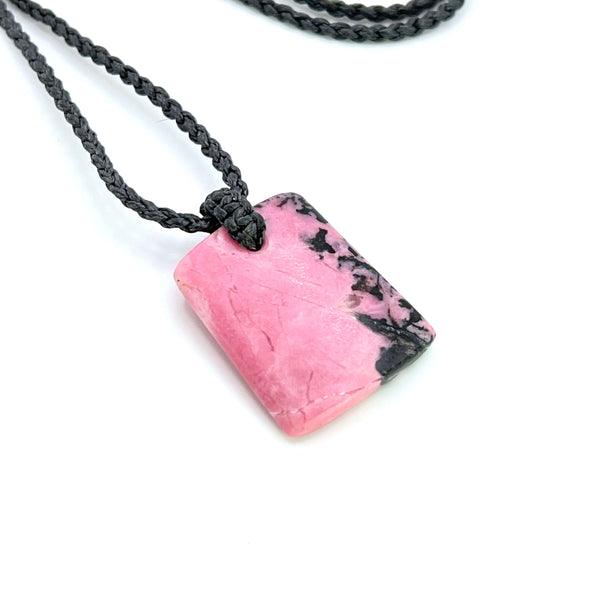 Rhodonite Droplet Pendant