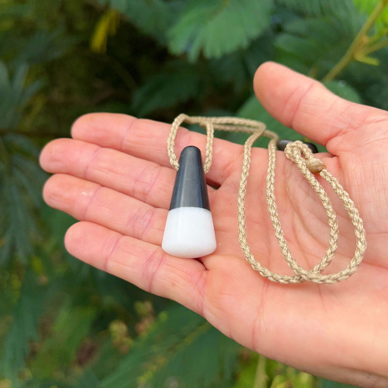 Quartz & Obsidian Fusion Pendant