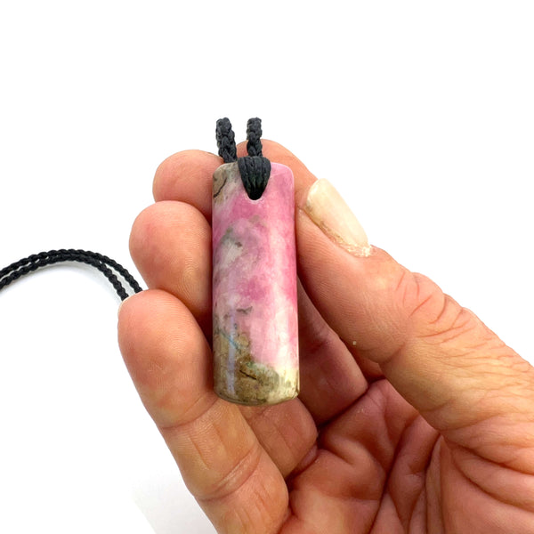 Rhodonite Droplet Pendant