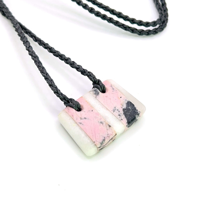 Rhodonite & Quartz Fusion Pendant