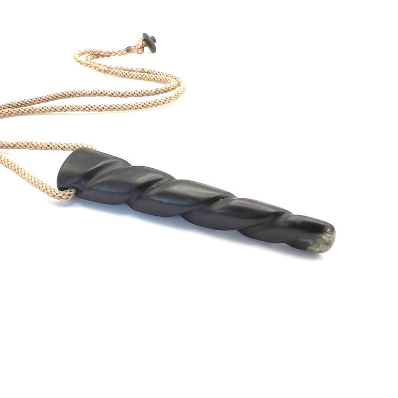 Pounamu (Serpentinite) GeoBraid Amulet Twist