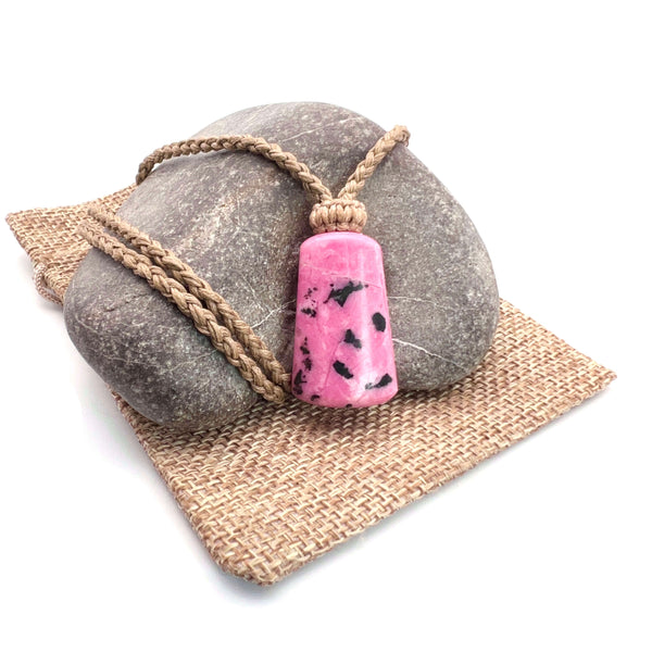 Rhodonite Vial Pendant