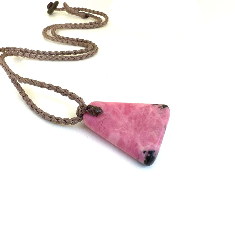 Rhodonite Droplet Pendant