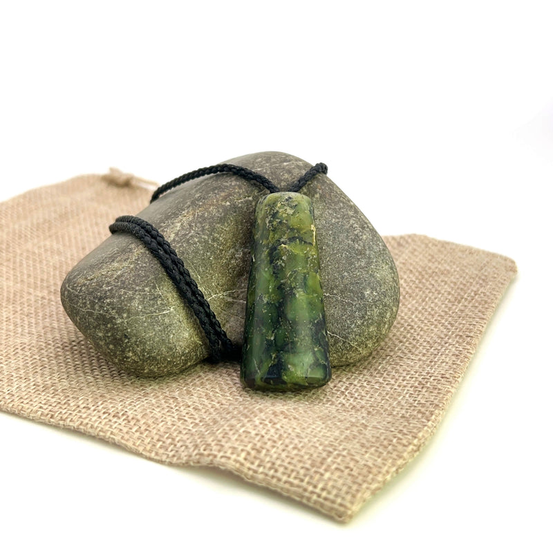 Pounamu (Serpentinite) Vial Pendant