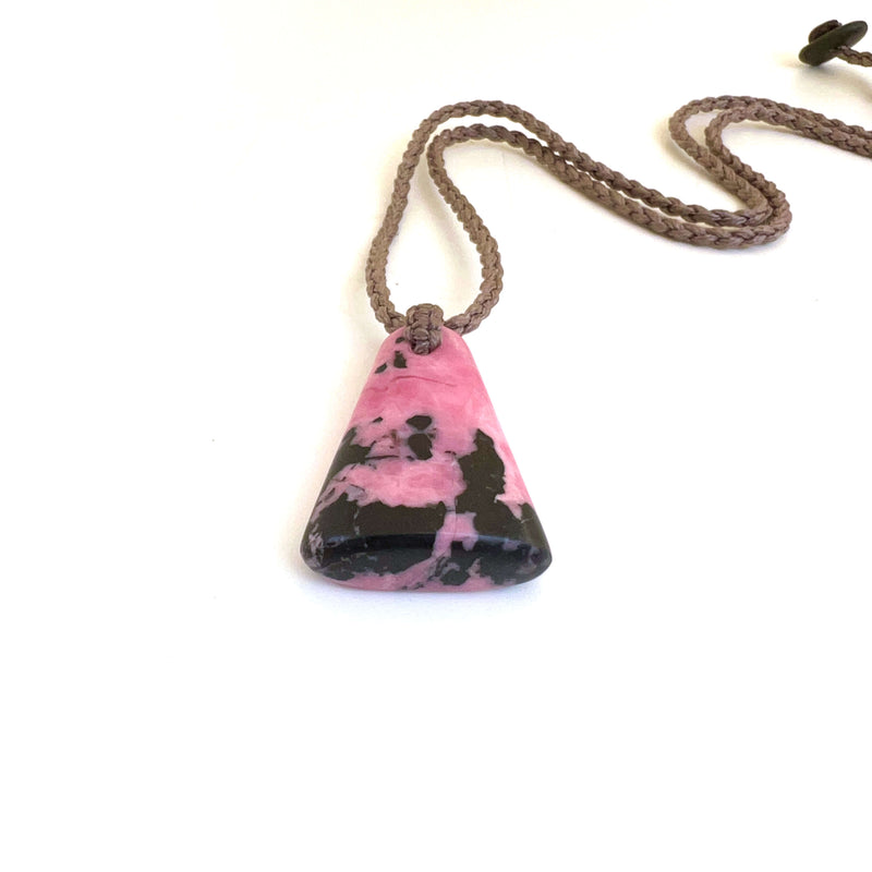 Rhodonite Droplet Pendant