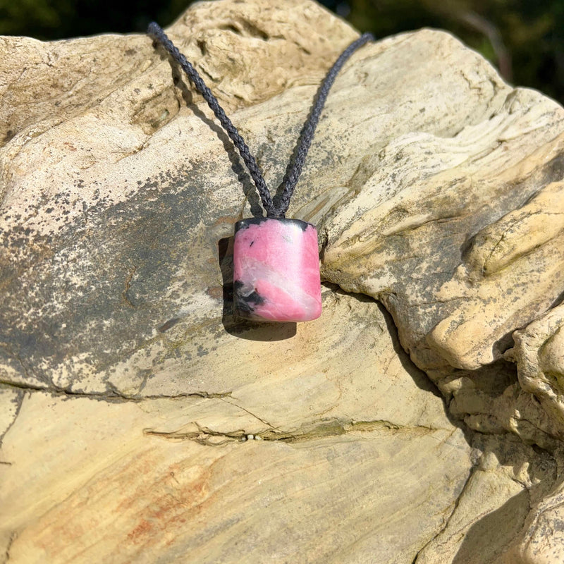 Rhodonite Droplet Pendant