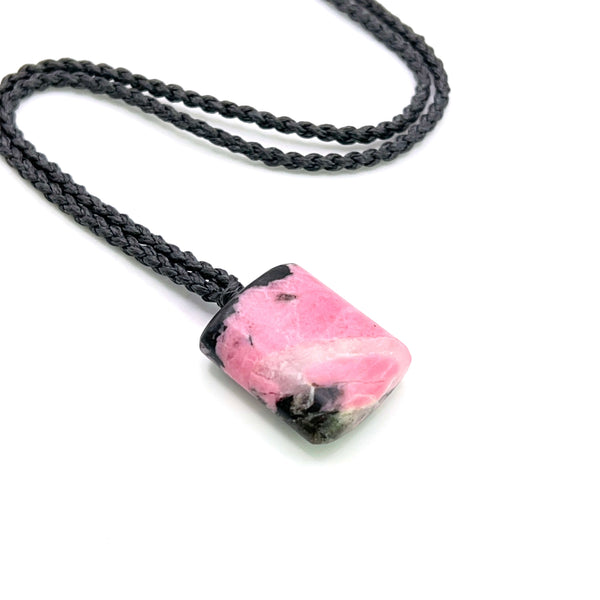 Rhodonite Droplet Pendant