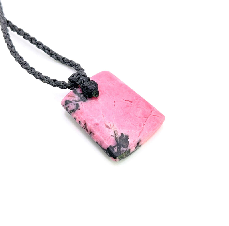 Rhodonite Droplet Pendant