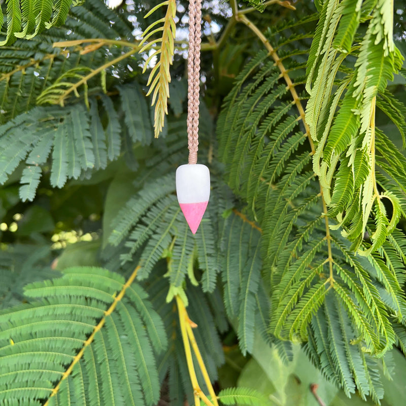 Quartz & Rhodonite Fusion Pendant