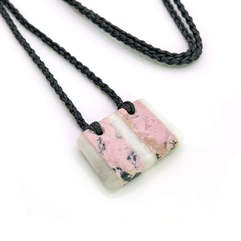 Rhodonite & Quartz Fusion Pendant