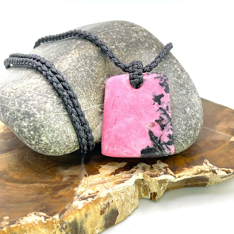 Rhodonite Droplet Pendant