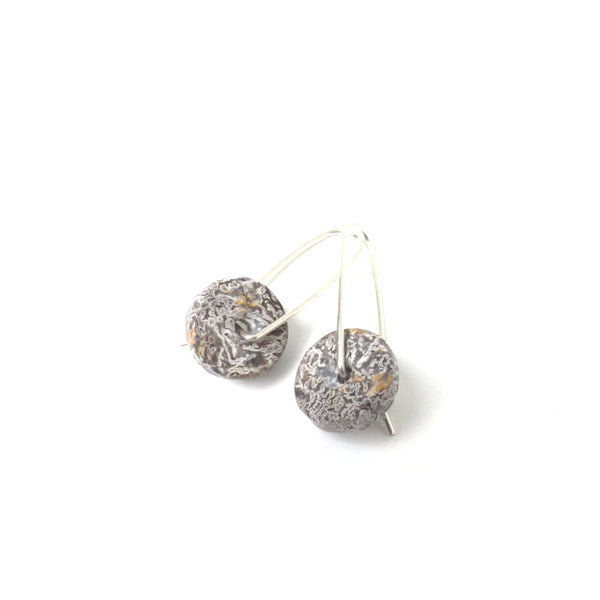 Chrysanthemum Stone Disc Earrings