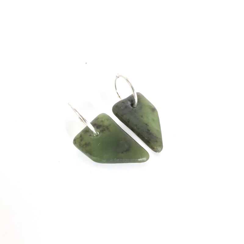 Pounamu (Nephrite Jade) Hoop Earrings